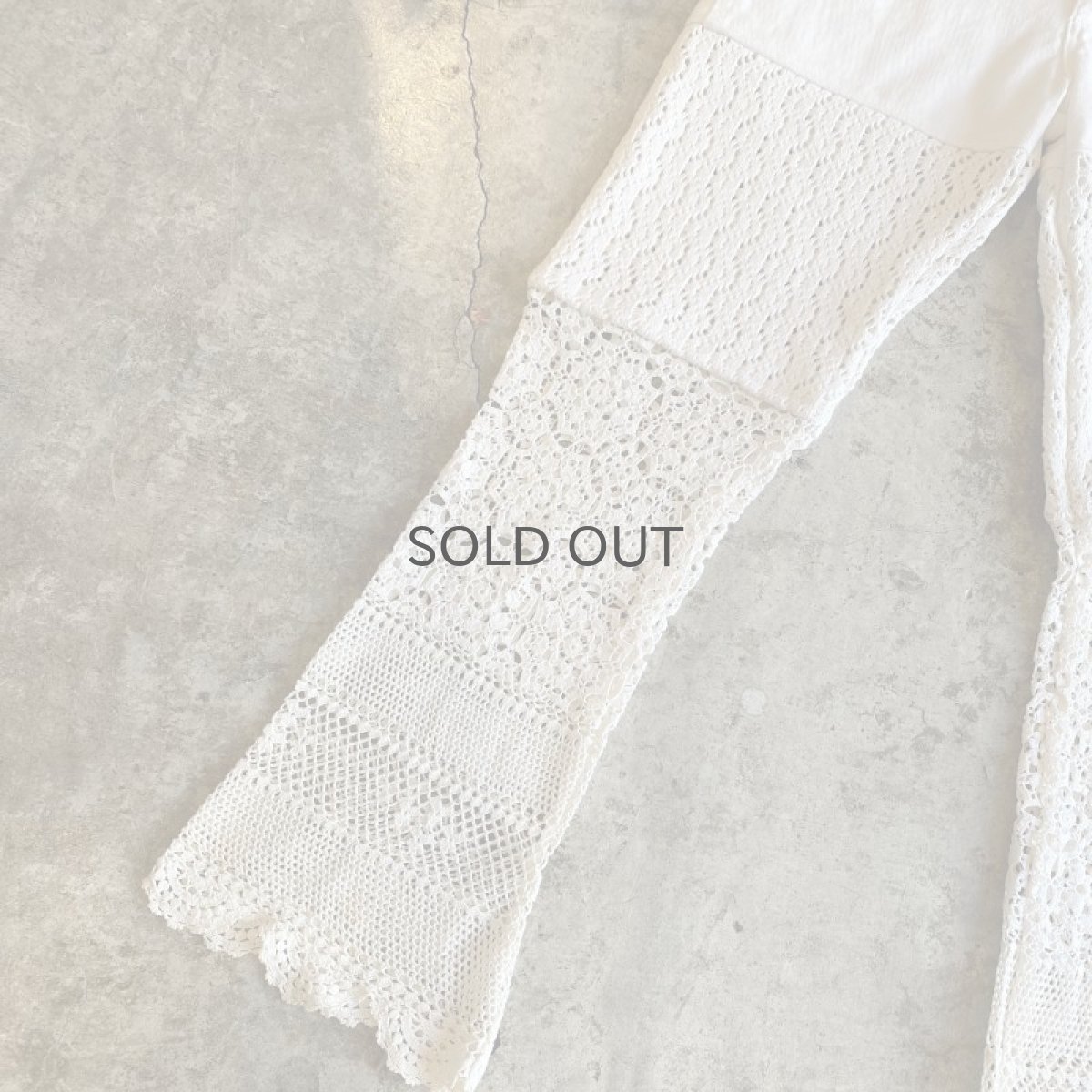 画像5: 【Wiz&Witch】"UNITED" VINTAGE CROCHET DENIM PANTS / W28 (5)