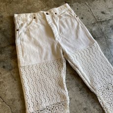 画像3: 【Wiz&Witch】"UNITED" VINTAGE CROCHET DENIM PANTS / W28 (3)