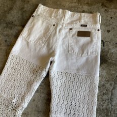 画像9: 【Wiz&Witch】"UNITED" VINTAGE CROCHET DENIM PANTS / W28 (9)