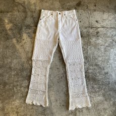 画像1: 【Wiz&Witch】"UNITED" VINTAGE CROCHET DENIM PANTS / W28 (1)