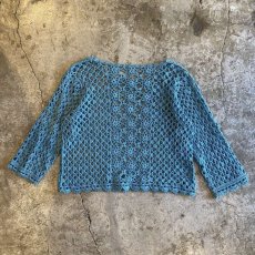 画像2: SUMMER CROCHET COLOR DESIGN L/S TOPS / Ladies M (2)