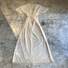画像2: PALE TONE COLOR PATTERN TULLE LONG CARDIGAN / Ladies S/M (2)