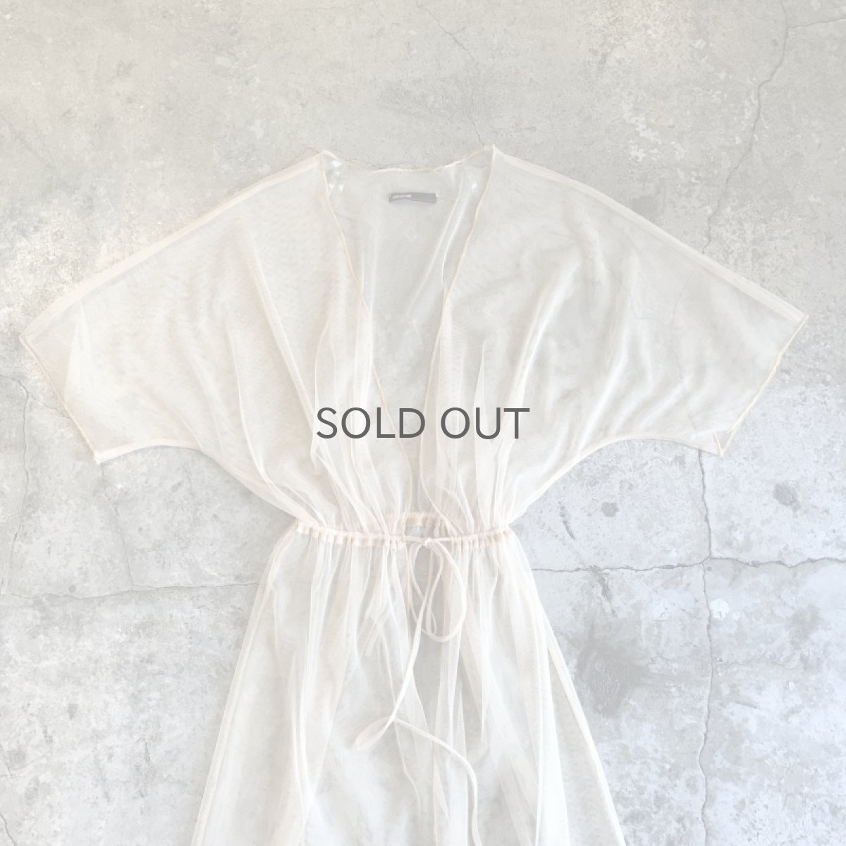 画像9: PALE TONE COLOR PATTERN TULLE LONG CARDIGAN / Ladies S/M (9)