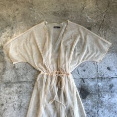 画像9: PALE TONE COLOR PATTERN TULLE LONG CARDIGAN / Ladies S/M (9)