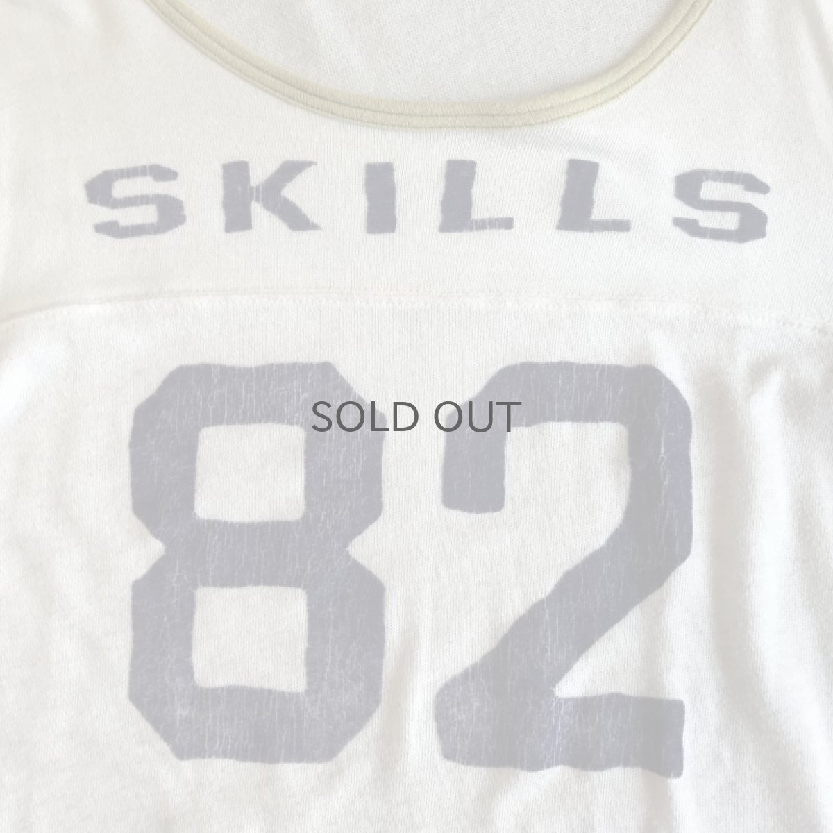 画像9: 60's "SKILLS 82" FELT PRINT DESIGN NUMBERING L/S TEE / Ladies M (9)