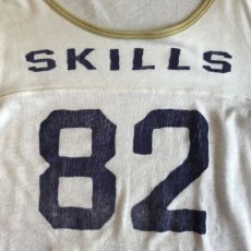 画像9: 60's "SKILLS 82" FELT PRINT DESIGN NUMBERING L/S TEE / Ladies M (9)