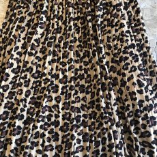 画像10: LEOPARD PATTERN NATURAL PLEATS DESIGN SKIRT / W25~W31 (10)