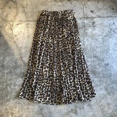 画像1: LEOPARD PATTERN NATURAL PLEATS DESIGN SKIRT / W25~W31 (1)