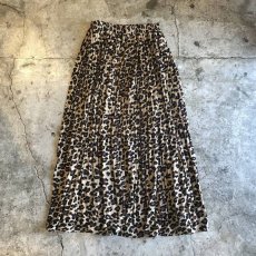 画像2: LEOPARD PATTERN NATURAL PLEATS DESIGN SKIRT / W25~W31 (2)