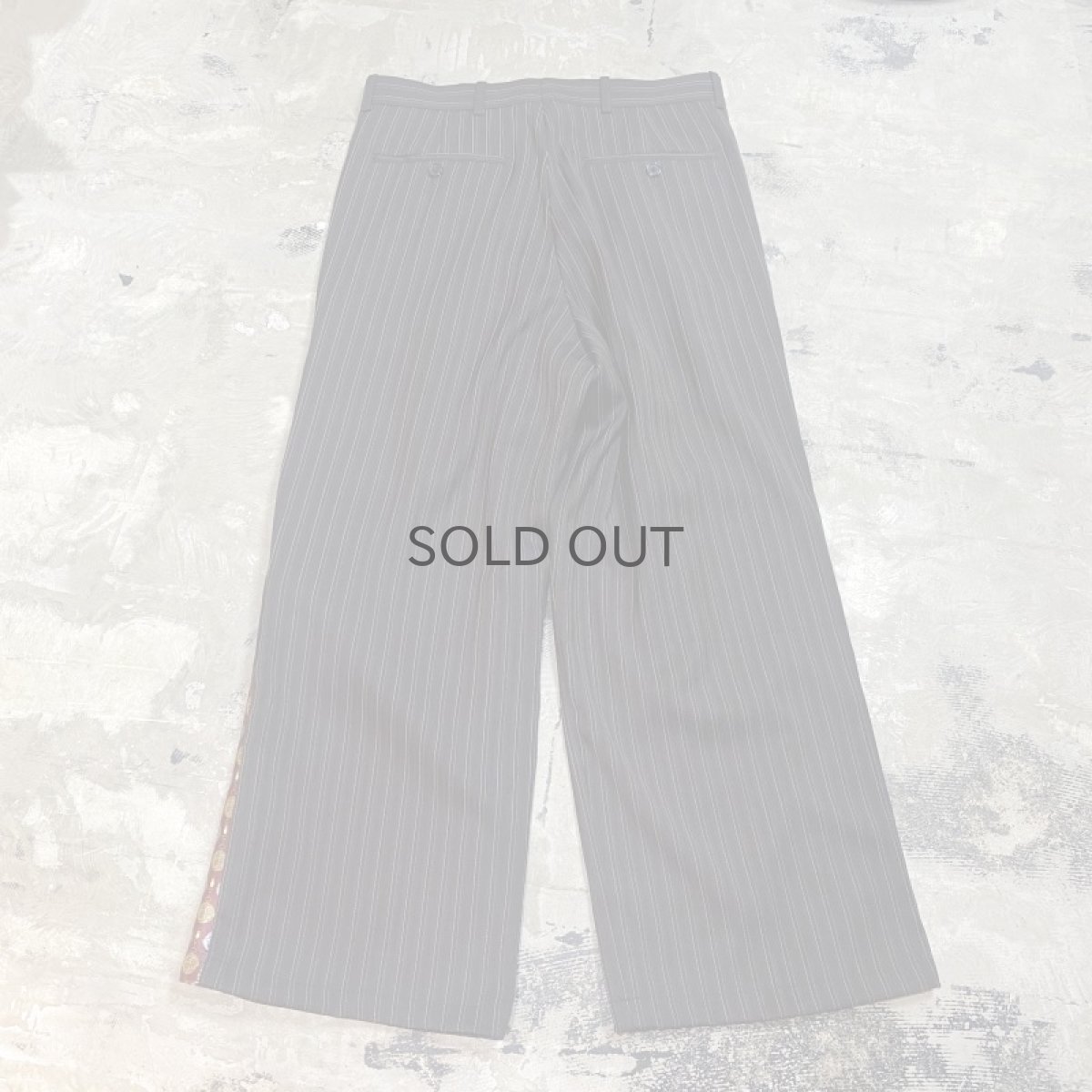 画像2: 【Wiz&Witch】SIDE TIE LINE WIDE SLACKS / W30 (2)