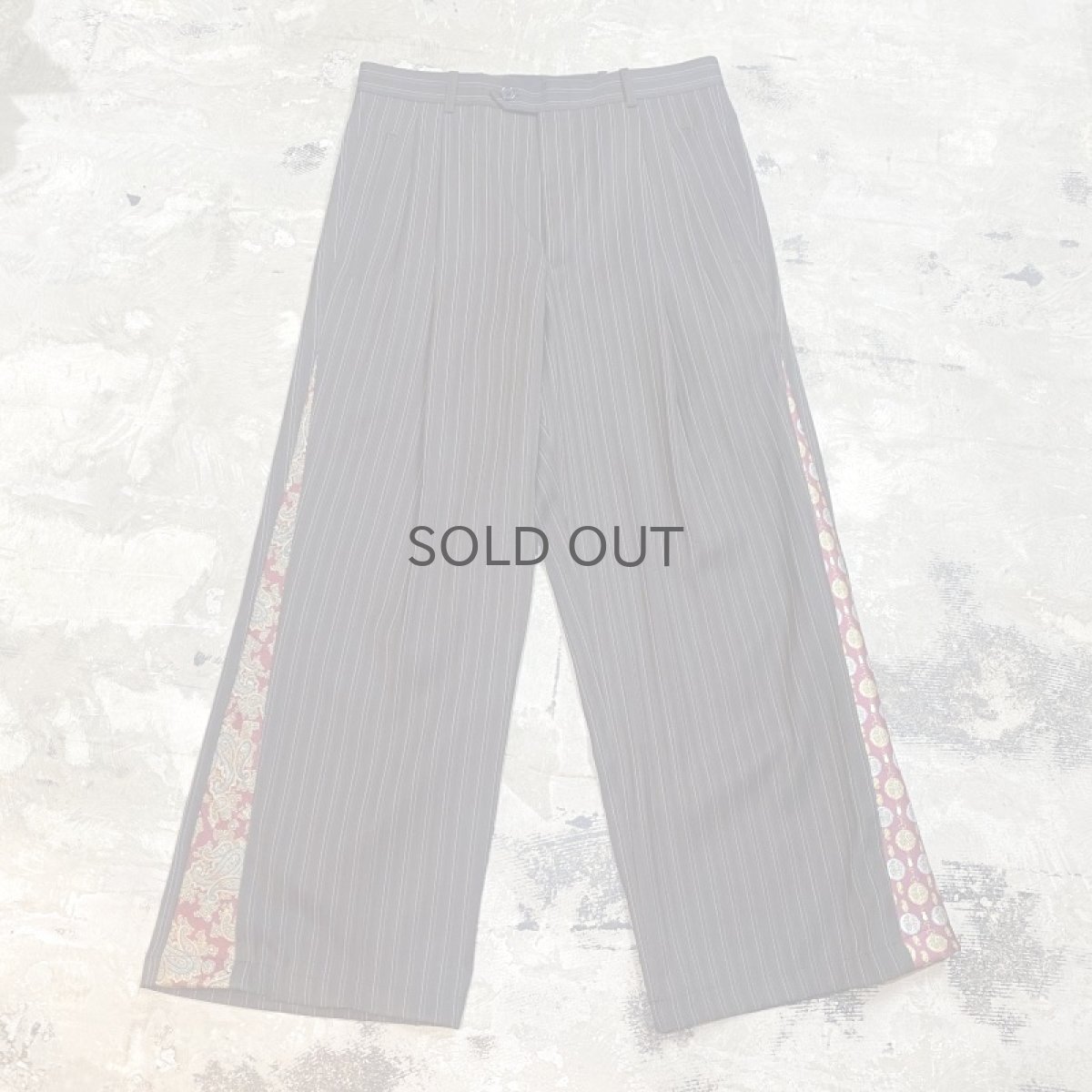 画像1: 【Wiz&Witch】SIDE TIE LINE WIDE SLACKS / W30 (1)