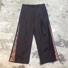 画像1: 【Wiz&Witch】SIDE TIE LINE WIDE SLACKS / W30 (1)