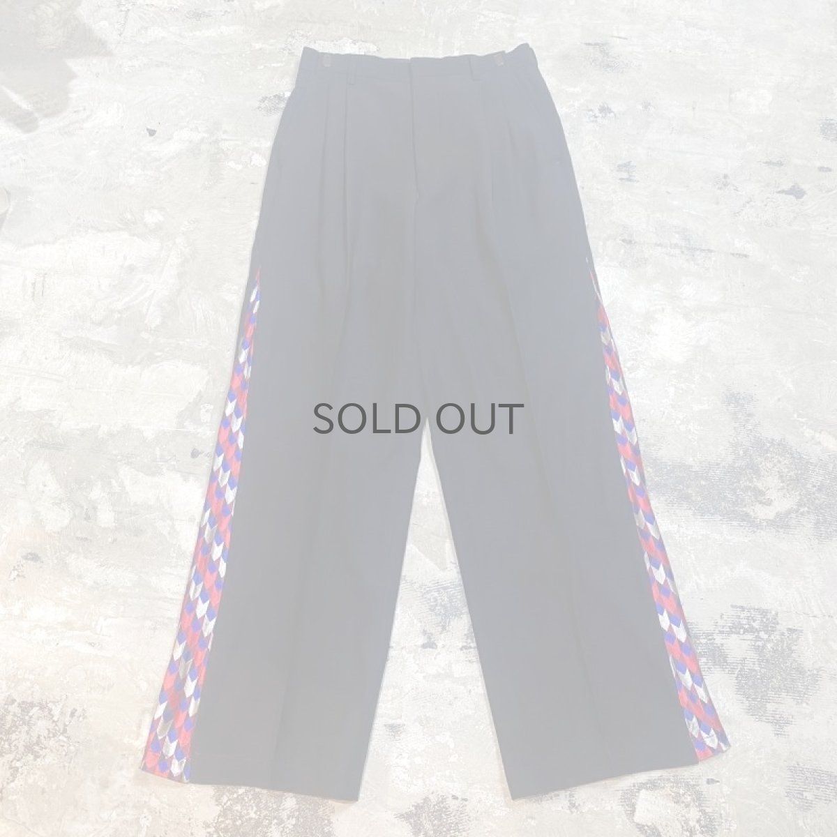 画像1: 【Wiz&Witch】SIDE TIE LINE WIDE SLACKS / FREE (1)