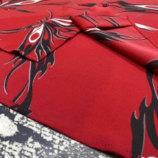 画像8: ART GRAPHIC PATTERN SHEER S/S SHIRT / Mens L (8)