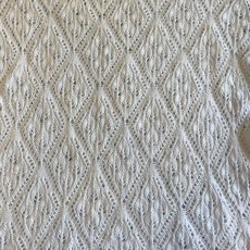 画像10: IVORY COLOR CROCHET DESIGN KNIT S/S TOPS / Ladies M (10)