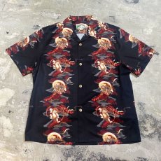 画像1: WIND GOD & THUNDER GOD PATTERN S/S SHIRT / Mens L (1)