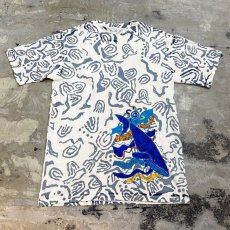 画像1: OLD WHALE ALL OVER PATTERN S/S TEE / Mens L (1)