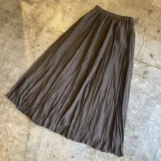 画像4: BROWN COLOR CASUAL PLEATED DESIGN SKIRT / W23~W31 (4)