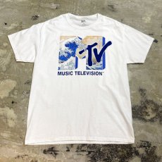 画像1: "MTV" HOKUSAI MOTIF PRINT S/S TEE / Mens L (1)