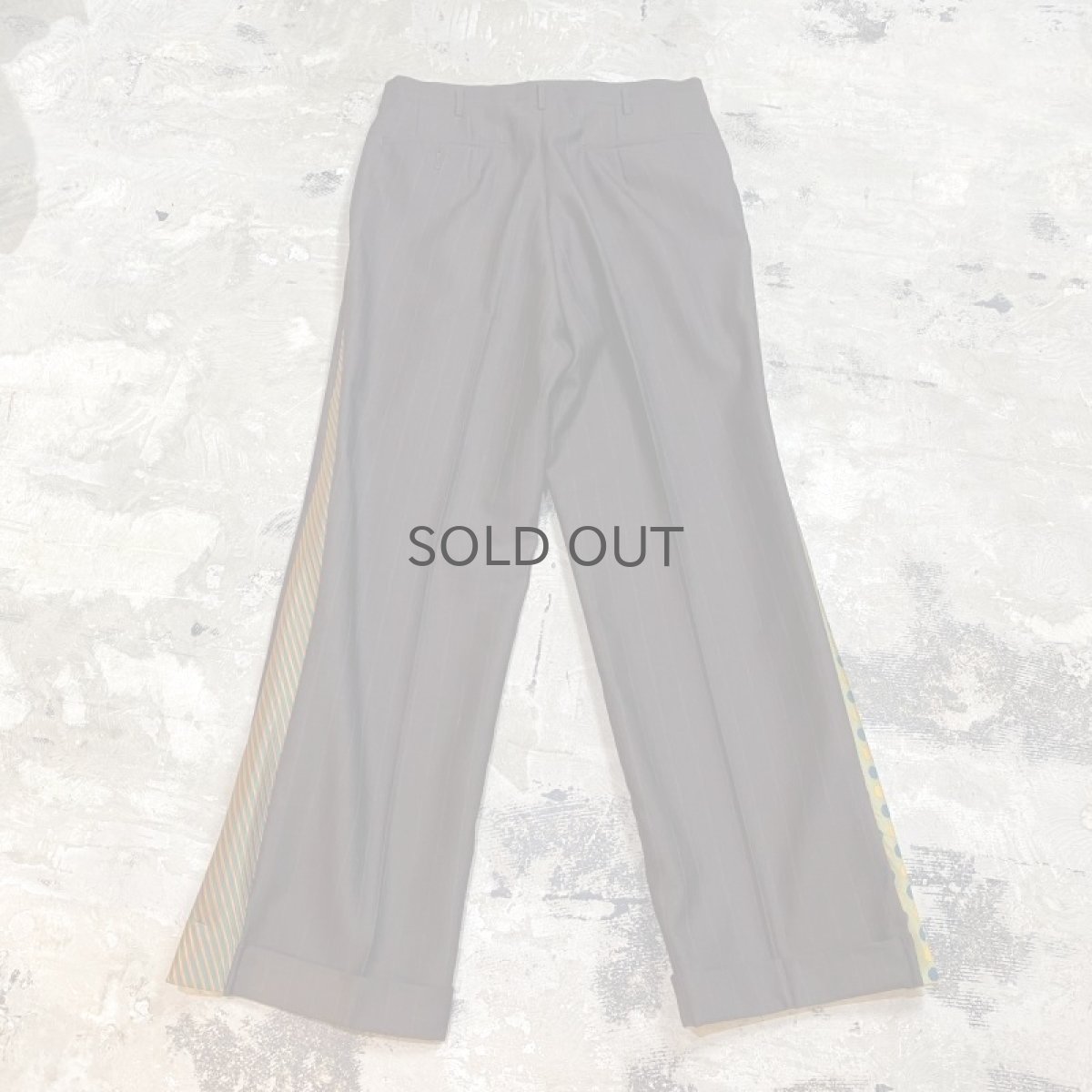 画像2: 【Wiz&Witch】SIDE TIE LINE WIDE SLACKS / W30 (2)