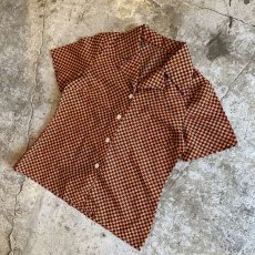 画像4: CHECKERED PATTERN S/S SHIRT / Ladies M  (4)