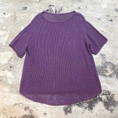 画像1: PURPLE COLOR S/S MESH TOPS / Mens L (1)