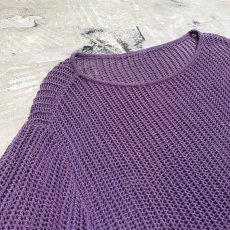 画像3: PURPLE COLOR S/S MESH TOPS / Mens L (3)