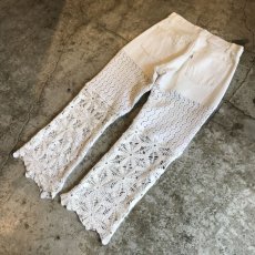 画像12: 【Wiz&Witch】"UNITED" VINTAGE CROCHET DENIM PANTS / W29 (12)