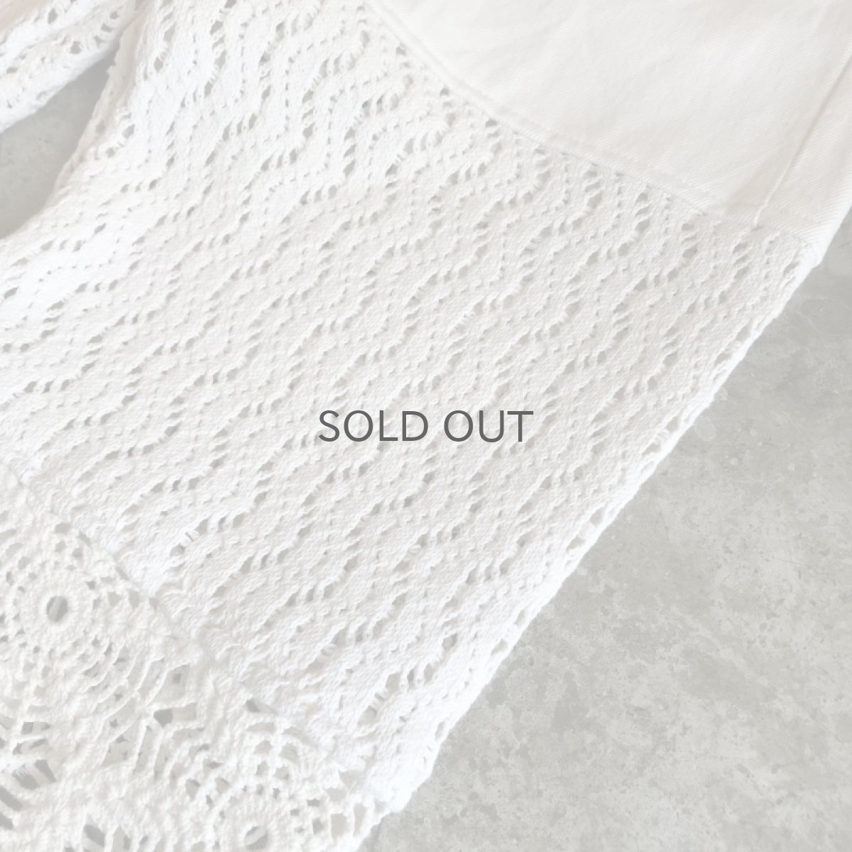 画像5: 【Wiz&Witch】"UNITED" VINTAGE CROCHET DENIM PANTS / W29 (5)