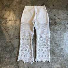 画像2: 【Wiz&Witch】"UNITED" VINTAGE CROCHET DENIM PANTS / W29 (2)