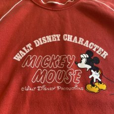 画像6: "MICKEY" PRINTED COLOR STITCH S/S SWEAT/ Ladies M (6)