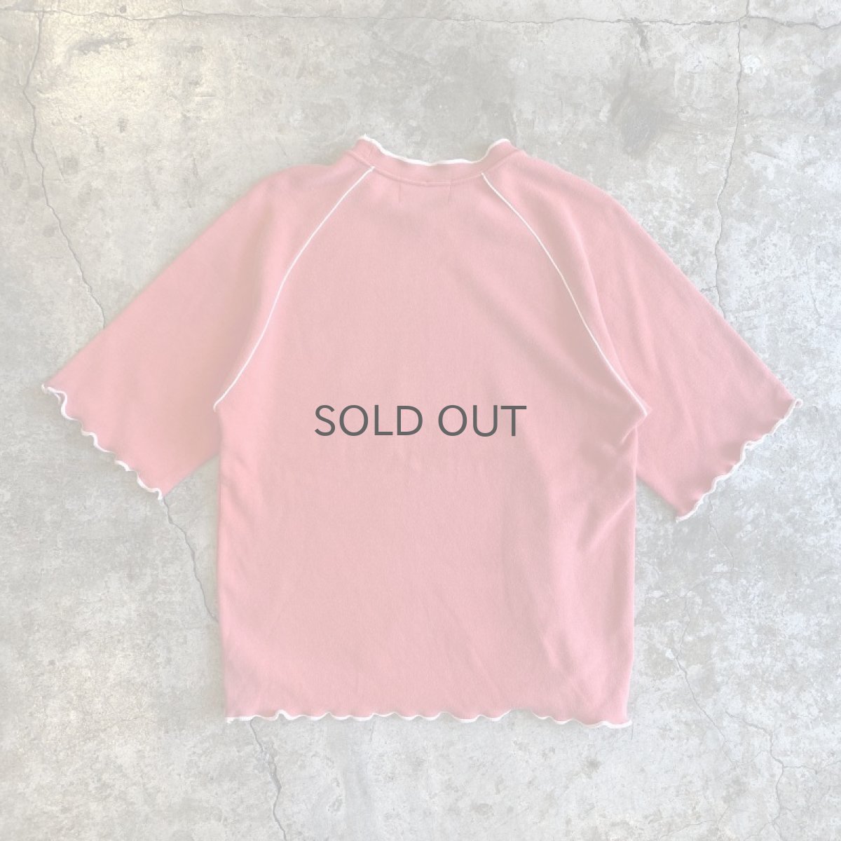 画像2: "MICKEY" PRINTED COLOR STITCH S/S SWEAT/ Ladies M (2)