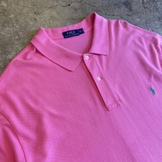 画像3: 【RALPH LAUREN】PINK COLOR BIG SIZE S/S POLO SHIRT / Ladies 3XL (3)