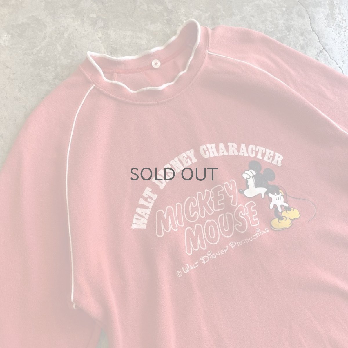画像3: "MICKEY" PRINTED COLOR STITCH S/S SWEAT/ Ladies M (3)
