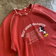 画像3: "MICKEY" PRINTED COLOR STITCH S/S SWEAT/ Ladies M (3)