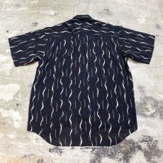 画像2: ART GRAPHIC PATTERN SHEER S/S SHIRT / Mens L (2)