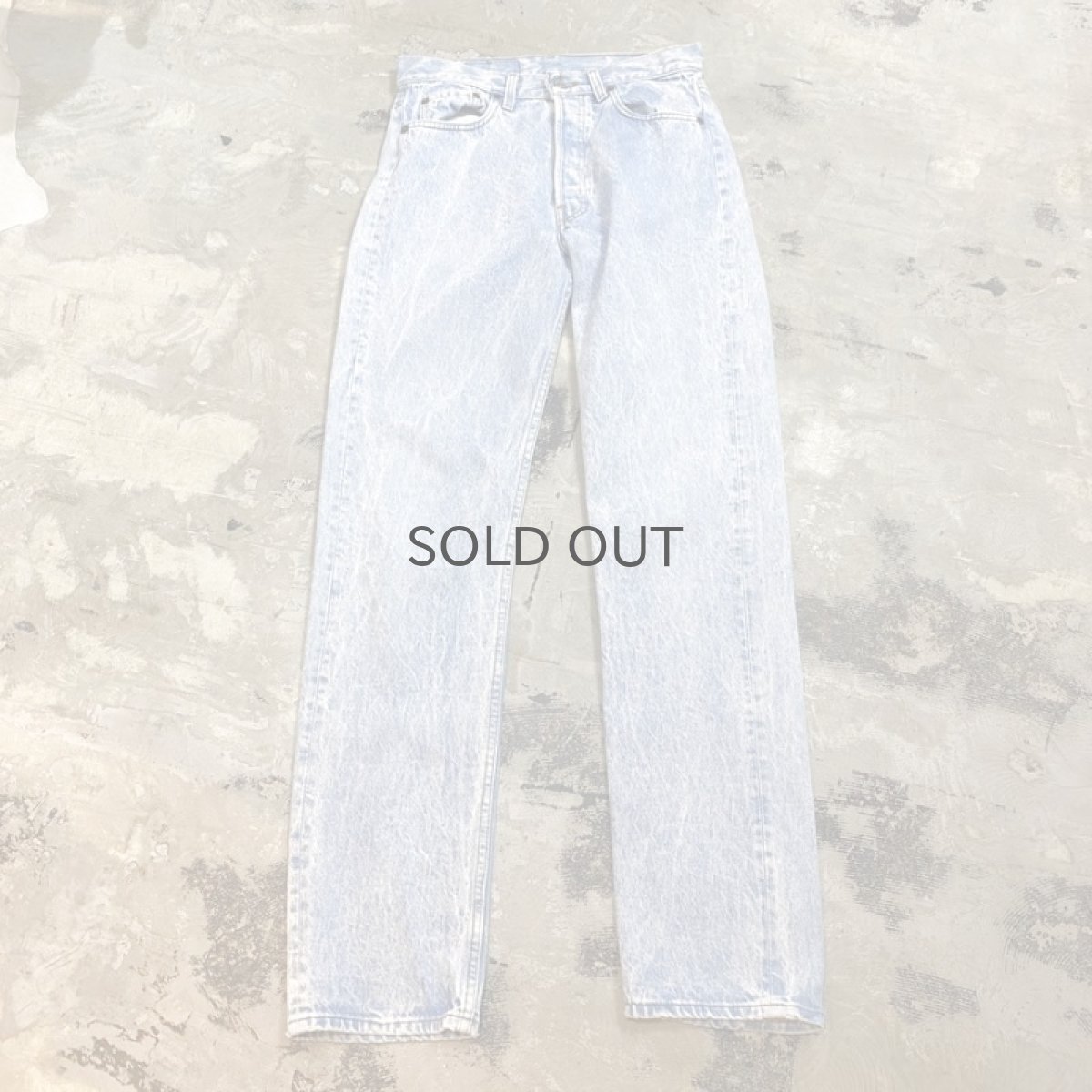 画像1: 【LEVI'S】501 CHEMICAL DENIM PANTS / W30 / MADE IN USA (1)
