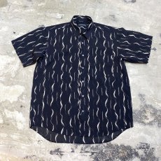 画像1: ART GRAPHIC PATTERN SHEER S/S SHIRT / Mens L (1)