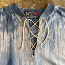 画像7: TIE DYE PATTERN LACE UP DESIGN COLOR TEE / Ladies L / MADE IN ITALY (7)