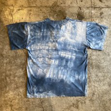 画像2: TIE DYE PATTERN LACE UP DESIGN COLOR TEE / Ladies L / MADE IN ITALY (2)