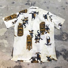 画像2: TIKI ALL OVER PATTERN S/S SHIRT / Mens M (2)