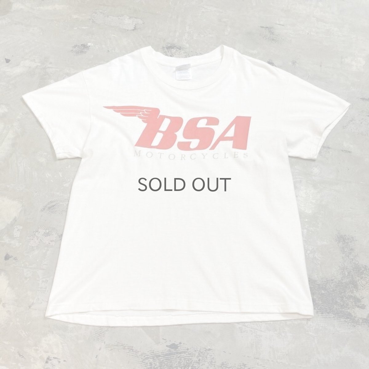 画像1: 90's "BSA MOTORCYCLES" PRINT S/S TEE / Mens M (1)