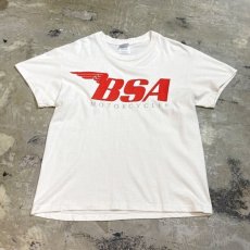 画像1: 90's "BSA MOTORCYCLES" PRINT S/S TEE / Mens M (1)