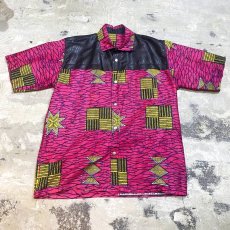 画像1: ALL OVER PATTERN SWITCHED BATIK S/S SHIRT / Mens XL (1)