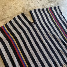 画像4: FRINGE DESIGN STRIPED PONCHO / Ladies M (4)