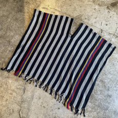 画像5: FRINGE DESIGN STRIPED PONCHO / Ladies M (5)