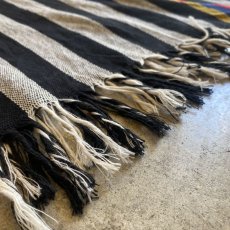 画像10: FRINGE DESIGN STRIPED PONCHO / Ladies M (10)