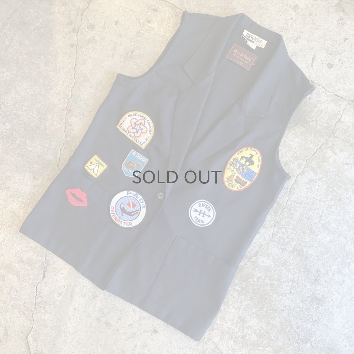 画像4: 【Wiz&Witch】OLD PATCH TAYLOR VEST / OS (4)
