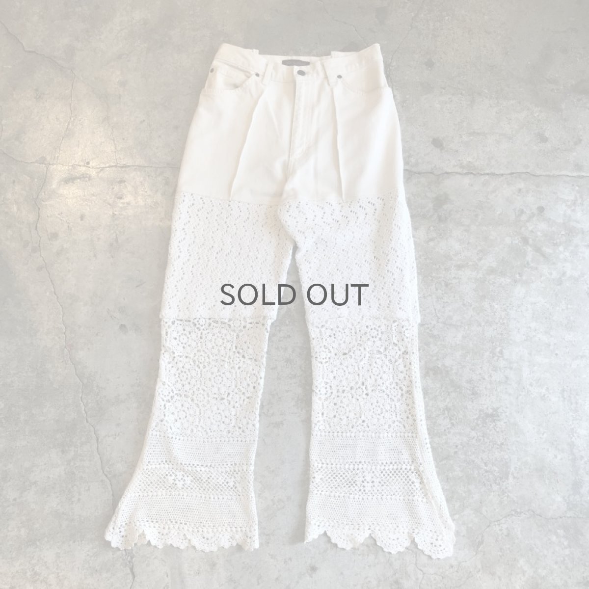 画像1: 【Wiz&Witch】"UNITED" VINTAGE LACE FLARE PANTS / W29 (1)