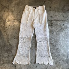 画像1: 【Wiz&Witch】"UNITED" VINTAGE LACE FLARE PANTS / W29 (1)